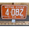 Image 1 : 1966 NEW BRUNSWICK MOTOR CYCLE LICENSE PLATE