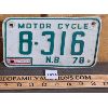 Image 1 : 1978 NEW BRUNSWICK MOTOR CYCLE LICENSE PLATE