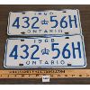 Image 1 : PAIR OF 1968 ONTARIO LICENSE PLATES