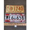 Image 1 : LOT OF 2 - CHIPPEWA INDIANS LICENSE PLATES - INCL 1976