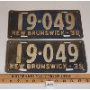 Image 1 : PAIR OF 1939 NEW BRUNSWICK LICENSE PLATES
