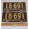 Image 1 : PAIR OF 1941 NEW BRUNSWICK LICENSE PLATES