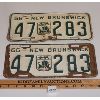 Image 1 : PAIR OF 1956 NEW BRUNSWICK LICENSE PLATES