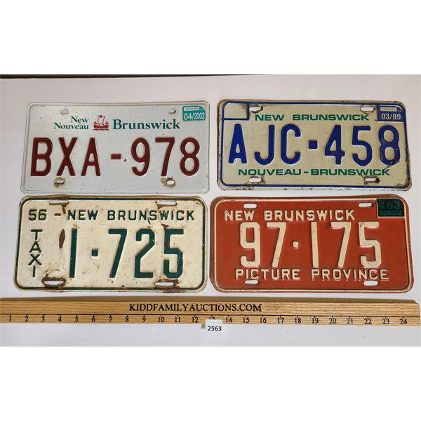 LOT OF 4 - NEW BRUNSWICK LICENSE PLATES - INCL 1956 TAXI