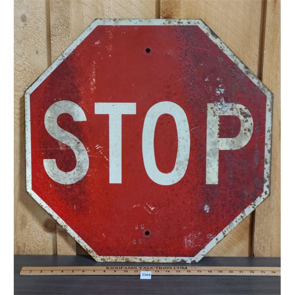 METAL STOP SIGN - 24 x 24in