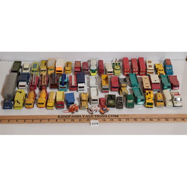 JOB LOT - LARGE QTY MISC DIECAST VEHICLES - INCL MATCHBOX, LESNEY, MAJORETTE ETC.