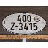 Image 1 : GERMAN OVAL LICENSE PLATE