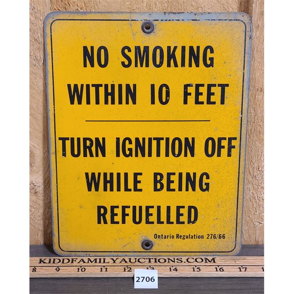 NO SMOKING WITHIN 10 FEET METAL SIGN 8 5 X 11in Kidd Family Auctions no-smoking-within-10-feet-metal-sign-8-5-x-11in-kidd-family-auctions
