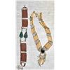 Image 1 : VINTAGE PERUVIAN STONE LINK BRACELET & NECKLACE