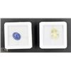 Image 1 : #8-NATURAL BLUE TANZANITE 3.13CT,YELLOW QUARTZ 4.1