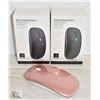 Image 1 : LOT OF 2 RECHARGEABLE WIRELESS MICE WITH RAINBOW