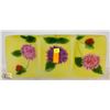 Image 1 : FLOWER THEMED FRUIT BOWL/SERVING DISH 14" LONG