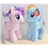 Image 1 : 2 LARGE BUILD A BEAR TY MY LITTLE PONY SET