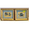 Image 1 : PAIR OF NEEDLEPOINT FRAMED DUTCH PICTURES