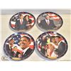 Image 1 : BUNDLE OF 4 BARACK OBAMA COLLECTORS PLATES