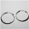 Image 1 : BZ322-82 SILVER MEDIUM HOOP EARRINGS