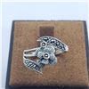 BZ322-71 SILVER MARCASITE RING (SIZE 6)