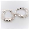 BZ322-95 SILVER SMALL HOOP EARRINGS