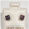 Image 1 : BZ1121-23 14K GARNET EARRINGS