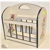 Image 1 : WOODEN FLOWER THEMED MAGAZINE HOLDER