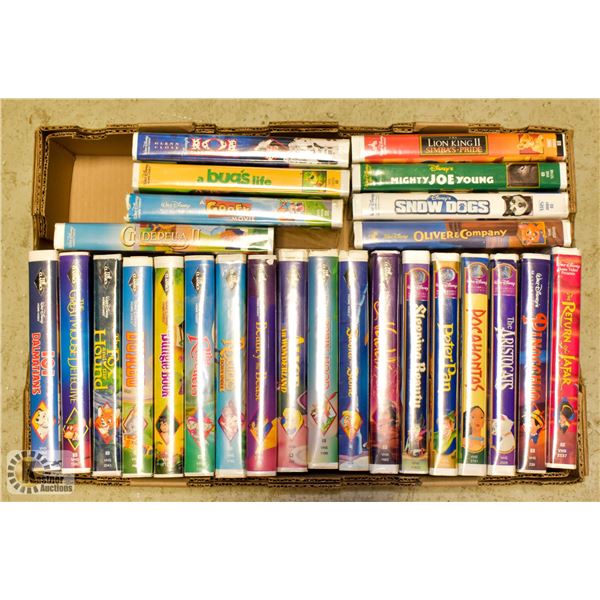 26 DISNEY VHS TAPES - CLASSIC KIDS MOVIES