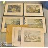 Image 1 : 7 ANTIQUE HUNTING WITH DOGS PRINTS