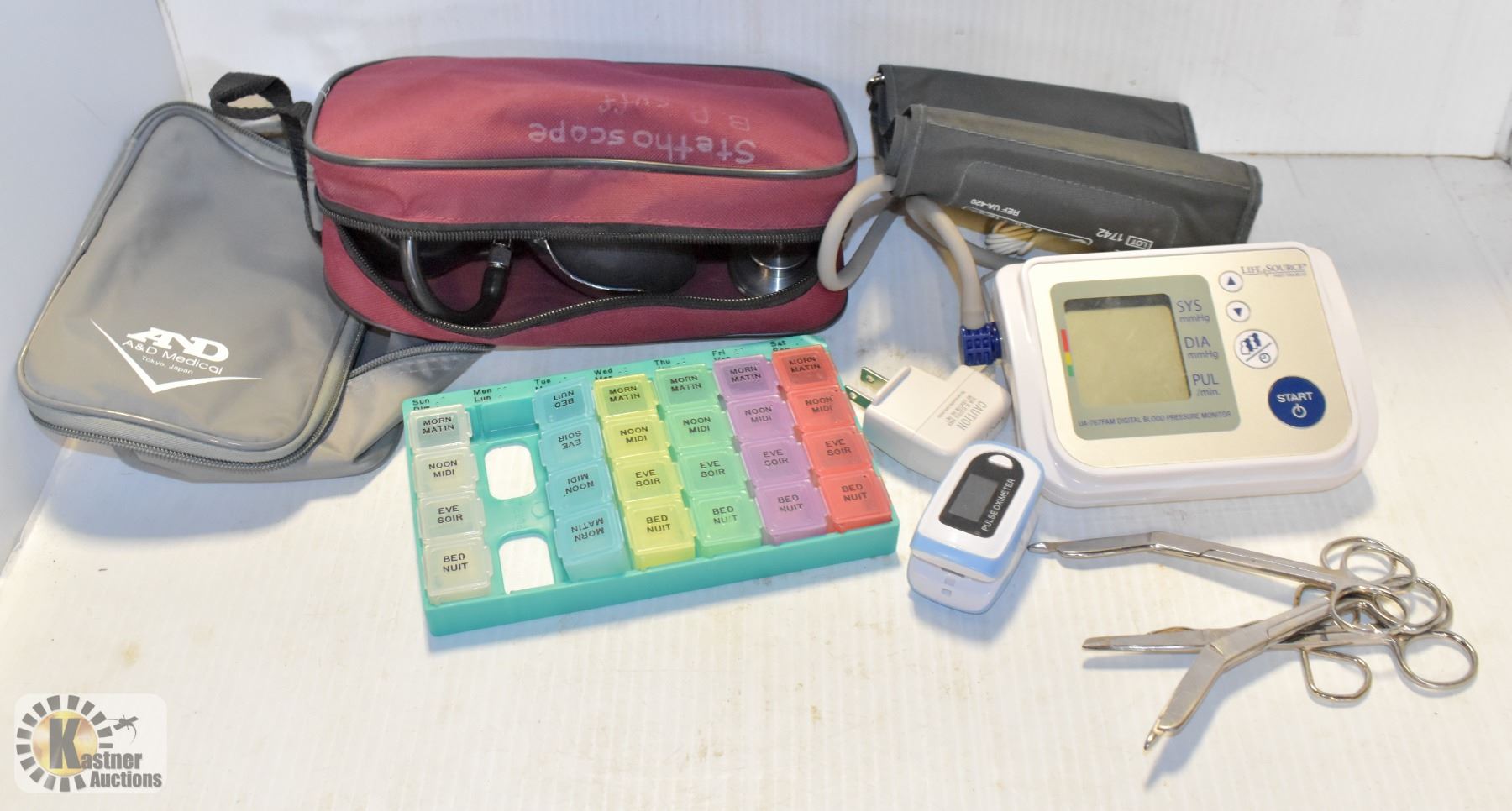 Bp Box BOX WITH BP PRESSURE MACHINE, STETHASCOPE