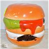 VINTAGE CERAMIC HAMBURGER COIN BANK