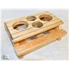 Image 1 : WOODEN PICNIC TABLE CUP HOLDER/CONDIMENTS HOLDER