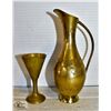 PAIR OF SOLID BRASS HAND ETCHED CARVED DECOR PCS