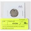Image 1 : 1913 CANADIAN KING GEORGE SILVER 10 CENT