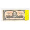 Image 1 : 1937 CANADIAN $2 BILL + 1954 ONE DOLLAR BILL