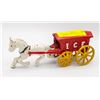 Image 1 : 1930'S CAST IRON HORSE & ICE WAGON