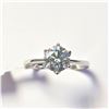 Image 1 : BZ1077-13 10K WHITE GOLD WHITE MOISSANITE RING