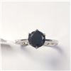 Image 1 : BZ1077-1 10K WHITE GOLD BLACK DIAMOND RING