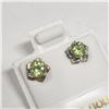 Image 1 : BZ1077-24 10K YELLOW GOLD PERIDOT 2IN1 EARRINGS