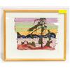 Image 1 : FRAMED UNAUTHENTICATED PAINTING SIGNED TOM
