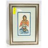 Image 1 : FRAMED INDIGENOUS PICTURE