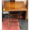 Image 1 : VINTAGE FOLD UP WOOD TABLE H-20.5" W-16" L-19"