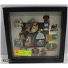 Image 1 : SHADOW BOX WITH VINTAGE LIONS CLUB LAPEL PINS