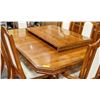 Image 2 : WOODEN DINING TABLE WITH LEAF INSERT + CHAIRS