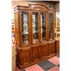 WOODEN CHINA CABINET/DINING HUTCH WITH END TABLE