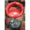 RED LEATHERETTE HYDRAULIC LIFT BAR STOOL