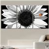 Image 2 : NEW BLACK & WHITE SUNFLOWER 3PCS ARTWORK - 16 X 24