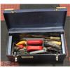 Image 1 : TOOL BOX WITH TILE SAW, TOOLS AND DRY WALL TOOLS