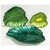 Image 1 : SET OF 3 LEAF THEMED DECOR PLATES