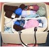 Image 1 : LARGE LOT OF YARN IN BAG MULTIPLE COLOURS