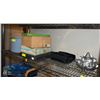 Image 1 : SHELF LOT OF ASSORTED HOUSEHOLD MISC INCLUDING