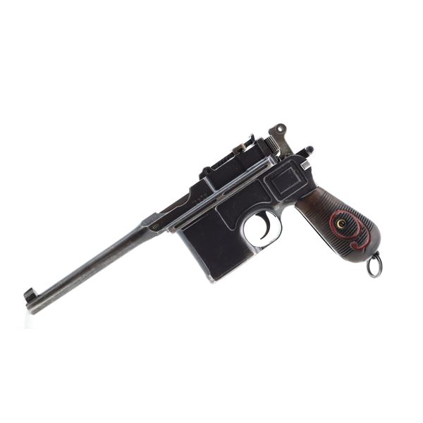 GERMAN MAUSER, MODEL: C96 RED 9 BROOMHANDLE, CALIBER: 9MM LUGER