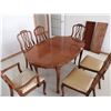 Image 1 : Fruitwood Dining Table w/ 4 x Chairs and 2 x Armchairs